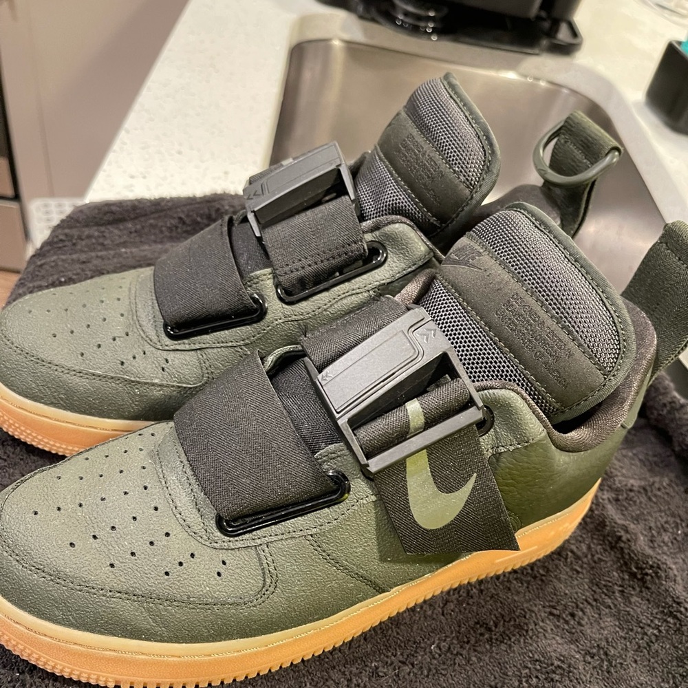 Olive Nike with Strap Air Force 1s brand New!